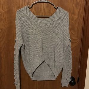 grey sweater